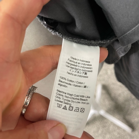 Madewell Size 10 Grey Fitted Dart Button Down Heavyweight Shirt NWT Canvas Chore - Picture 10 of 12